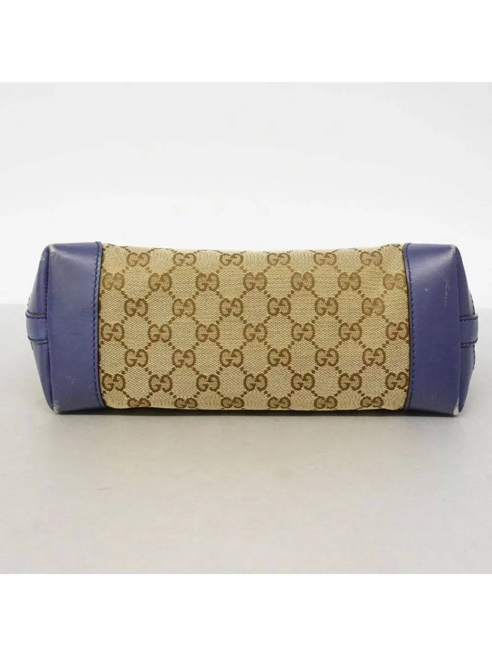 Gucci Tote GG Canvas Beige Blue Champagne Gold